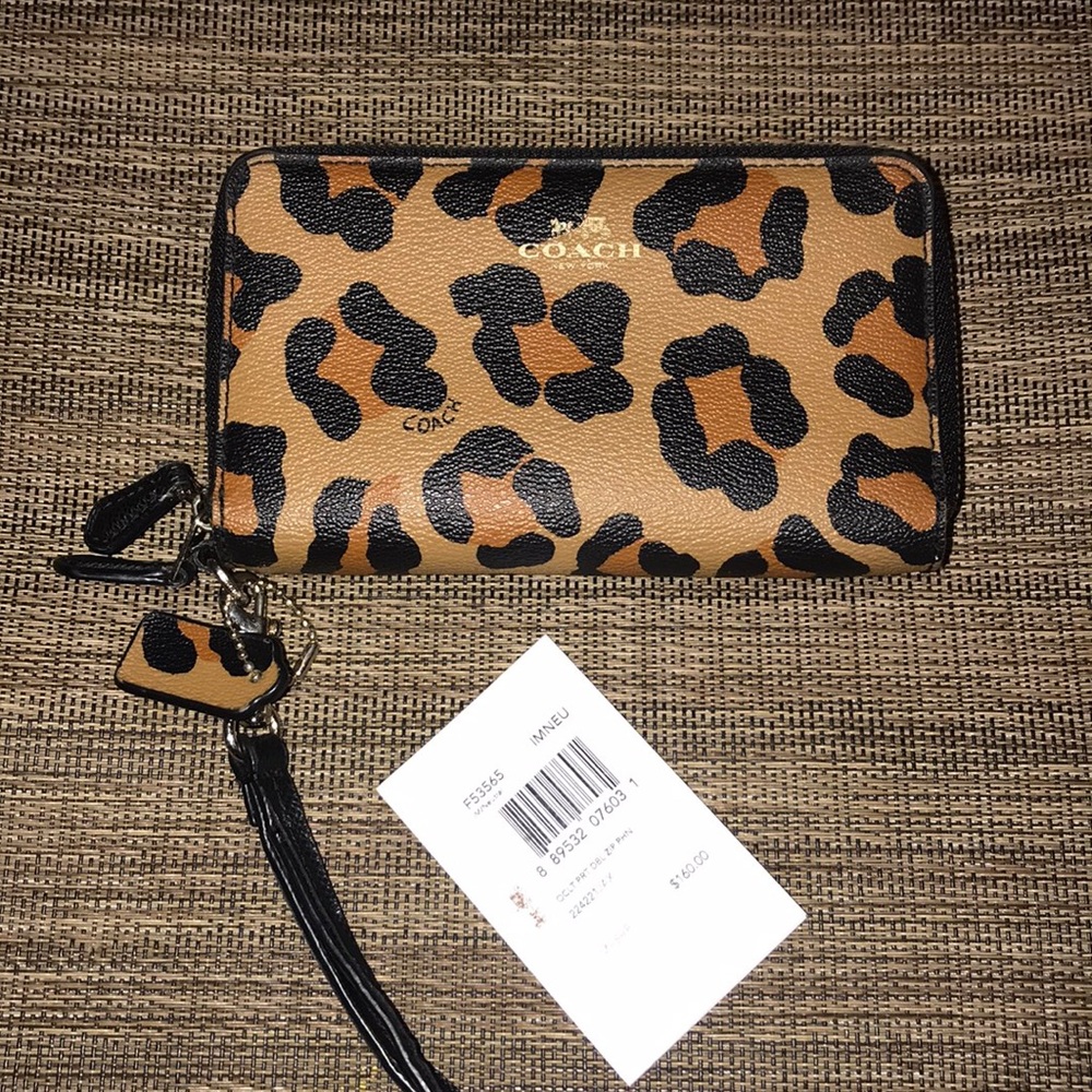 Coach double zip wallet wristlet